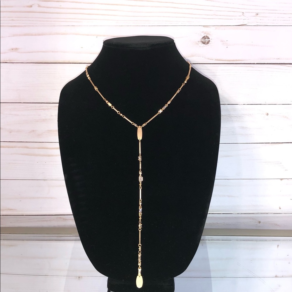 NWT Kendra Scott Rose Gold Crowley T Necklace